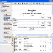 Ledger report designer